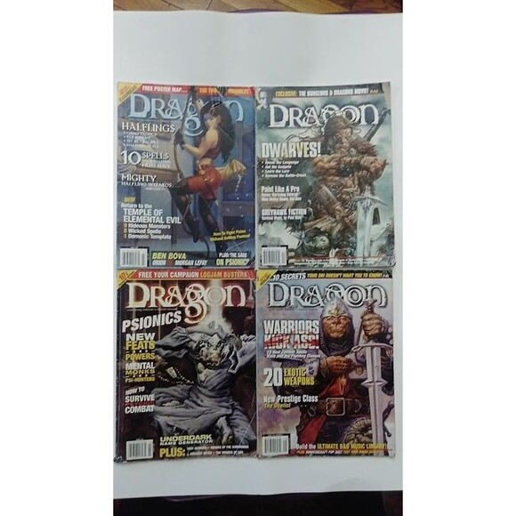 FLAWED DAMAGED Dragon Magazines Lot -Craft Lot D&D Magazines - Picture 1 of 9